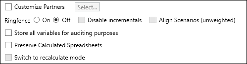 Result Set settings that apply to all runs